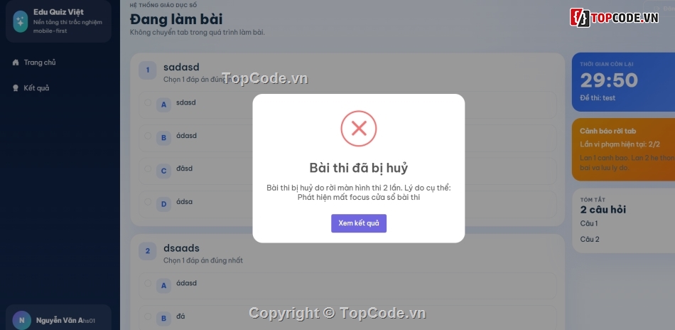 app trắc nghiệm,thi,SINH VIÊN